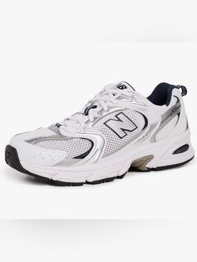 New Balance White Silver & Navy Women's Sneakers